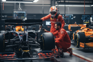 Sainz Inspects Red Bull McLaren