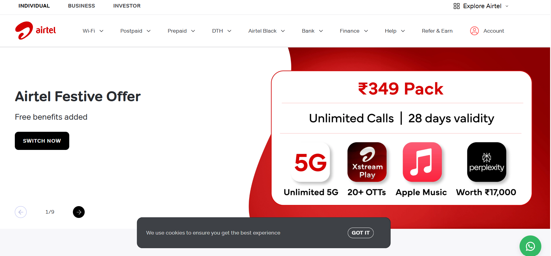 Airtel Recharge Plans In Hindi