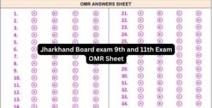 Jharkhand Board exam 9th and 11th Exam OMR Sheet