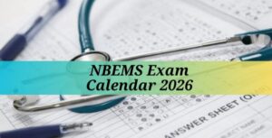 NBEMS Exam Calendar 2026