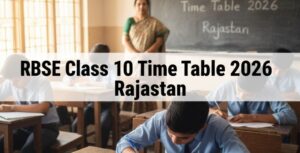 RBSE Class 10 Time Table 2026 Rajasthan