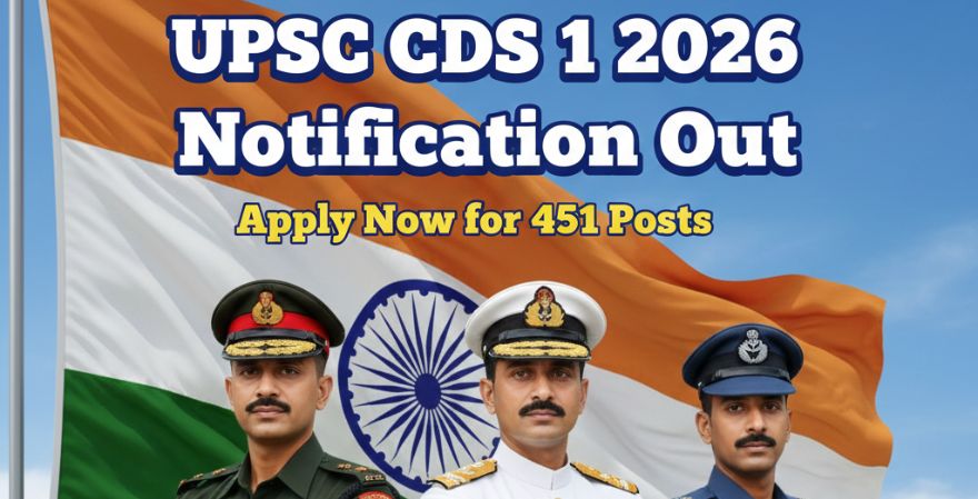 UPSC CDS 1 2026 Notification Out