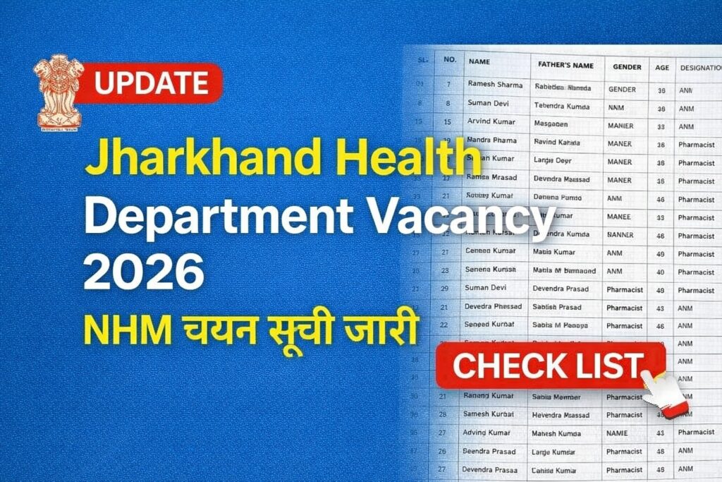 Jharkhand Health Department Vacancy 2026