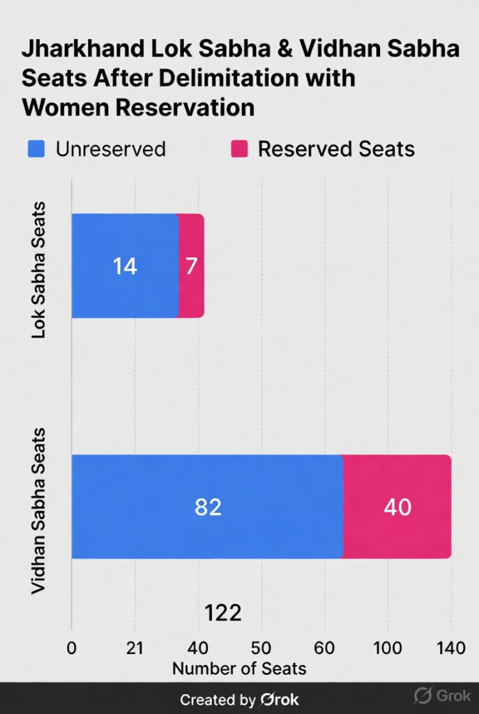 Jharkhand Lok Sabha & Vidhan Sabha Seats After Delimitation 2029