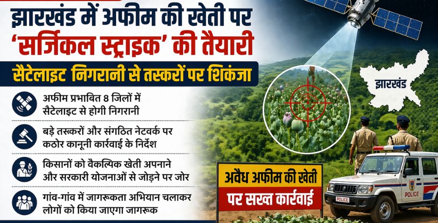 झारखंड में अफीम की खेती पर 'सर्जिकल स्ट्राइक' की तैयारी